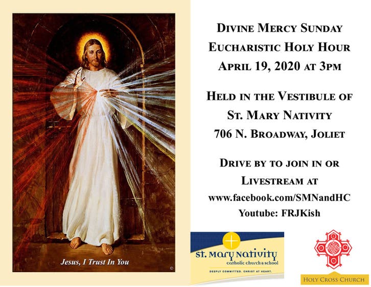 Livestream Divine Mercy Holy Hour St. Mary Nativity Church Joliet